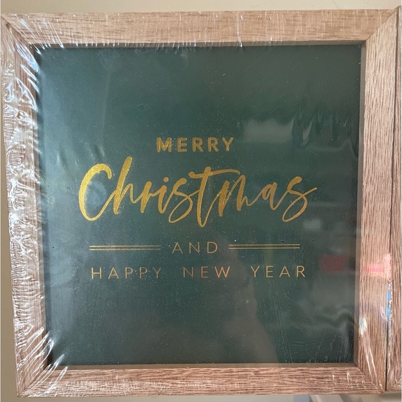 3 Square Wood Christmas Holiday Signs (Target Brand) - Picture 5 of 10